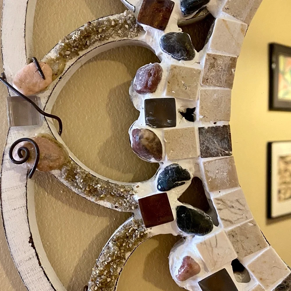 Handcrafted Mosaic and Mixed Media Mirror